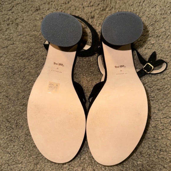 Coach Talina Suede Black Platform Sandals - Picture 12 of 16